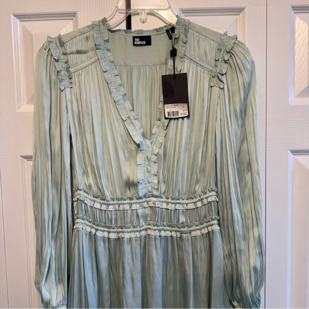 NWT! The Kooples Elegant Mint Green Women's Dress, Size 1 - Picture 2 of 16
